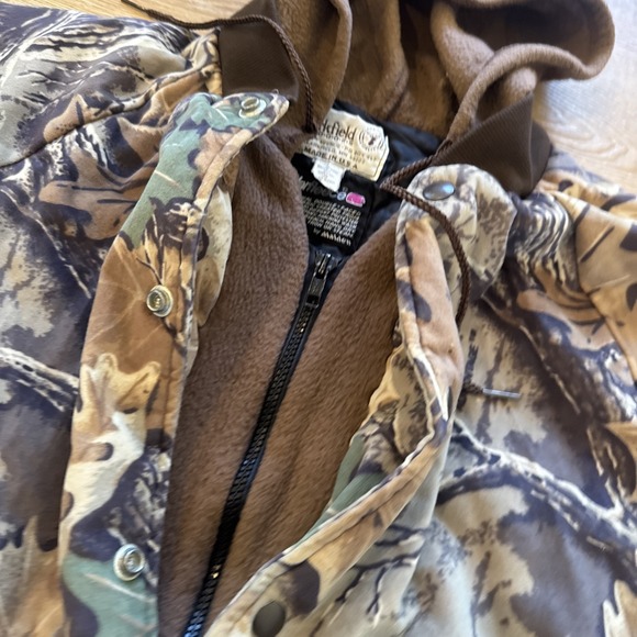 Vintage Camo Jacket Mens M Realtree Advantage Hooded Bomber 90s Hunting Outdoors - Picture 10 of 10